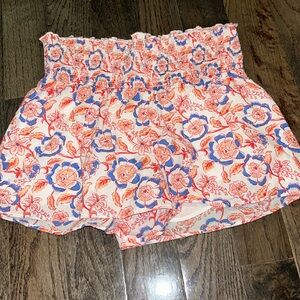 Vineyard Vines  Floral Print Smocked Waist Shorts size small
